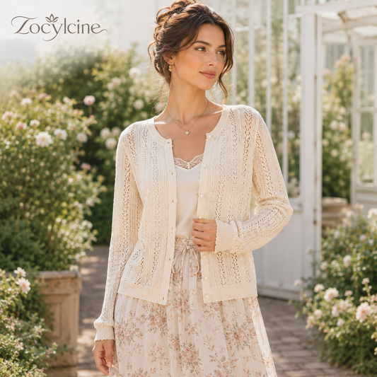 Zocylcine™ Orchard Morning Pointelle Knit Cardigan